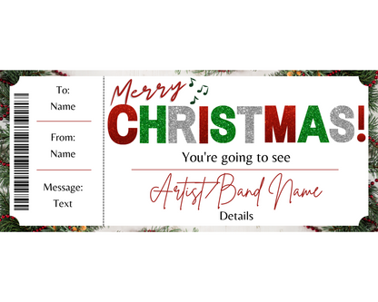 Christmas Concert Gift Template