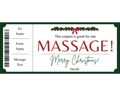 Christmas Massage Gift Certificate