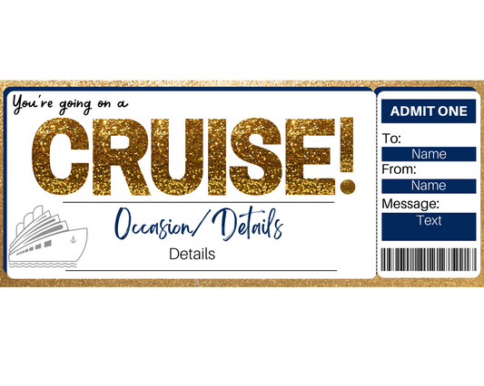Cruise Boarding Pass: Printable Cruise Ticket